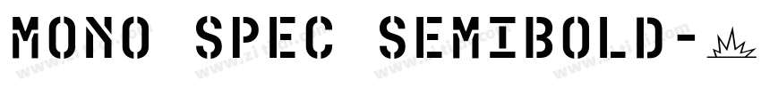 Mono Spec SemiBold字体转换 Mono Spec SemiBold字体转换